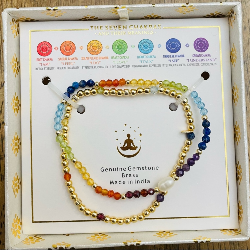 Shivam Chakra Gemstone Stretch Bracelet Set